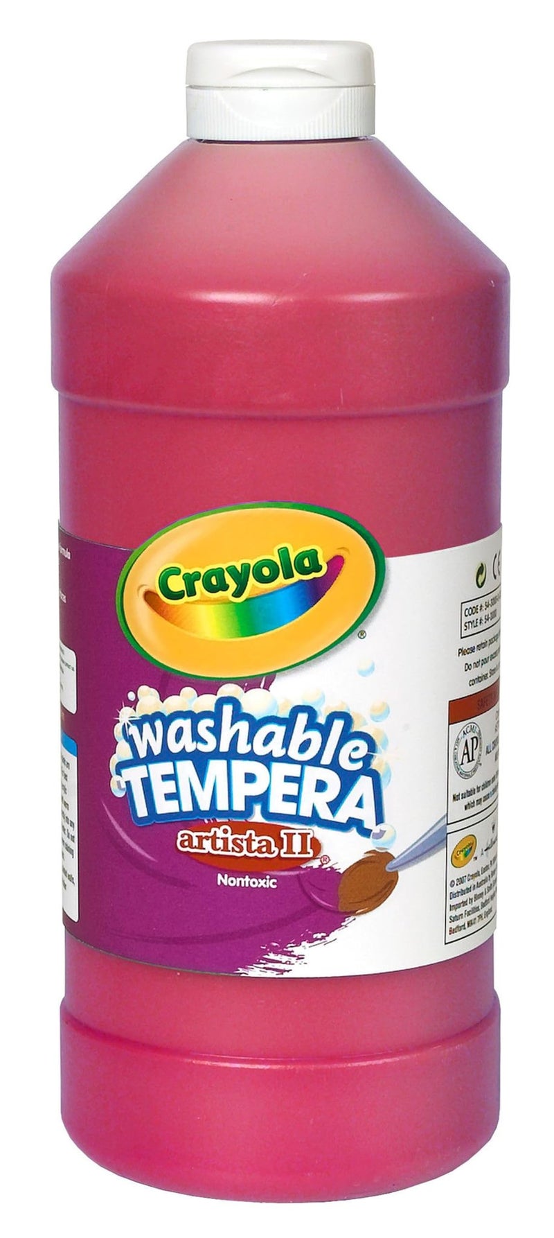 Crayola Washable Tempera Paint For Kids, Red Paint, Classroom Supplies, Non Toxic, 32 Oz Squeeze Bottle - Image 5