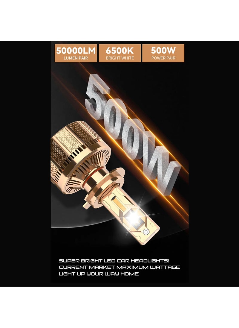 Toby's - Toby's RS250 H4 2 Pieces Car LED Headlight Original 250W/piece Power 25000/piece Lumens With Color Temperature 6500K - Image 1