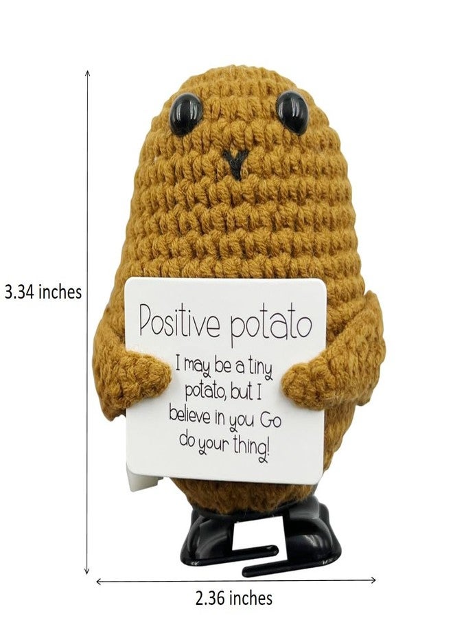 Stitch-Witch Emotional Support Gifts, Hilarious White Elephant Gifts for Adults, Walking Potato Crochet, Wind-up Potato(Brown Potato) - Image 3