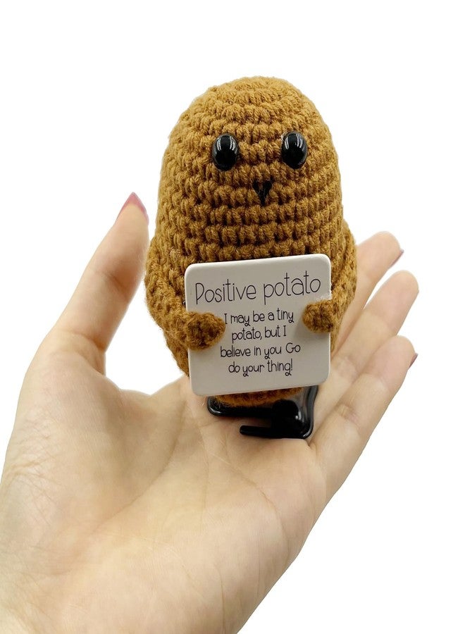 Stitch-Witch Emotional Support Gifts, Hilarious White Elephant Gifts for Adults, Walking Potato Crochet, Wind-up Potato(Brown Potato) - Image 4