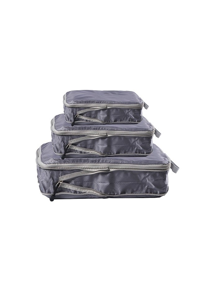 Generic - 3-pcs Foldable portable travel storage bag with zippers, waterproof clothing storage bag, dustproof clothing storage bag, classification bag - Image 1