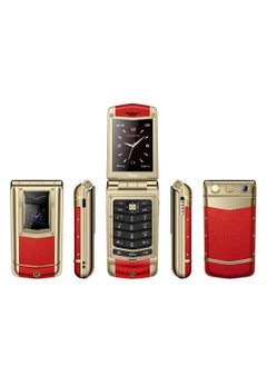 Hope Dual SIM Mini Flip Phone - World's Smallest Credit Card Size Mobile, Luxury Metal Body, Cute Keypad GSM Phone (Red)  - Image 2