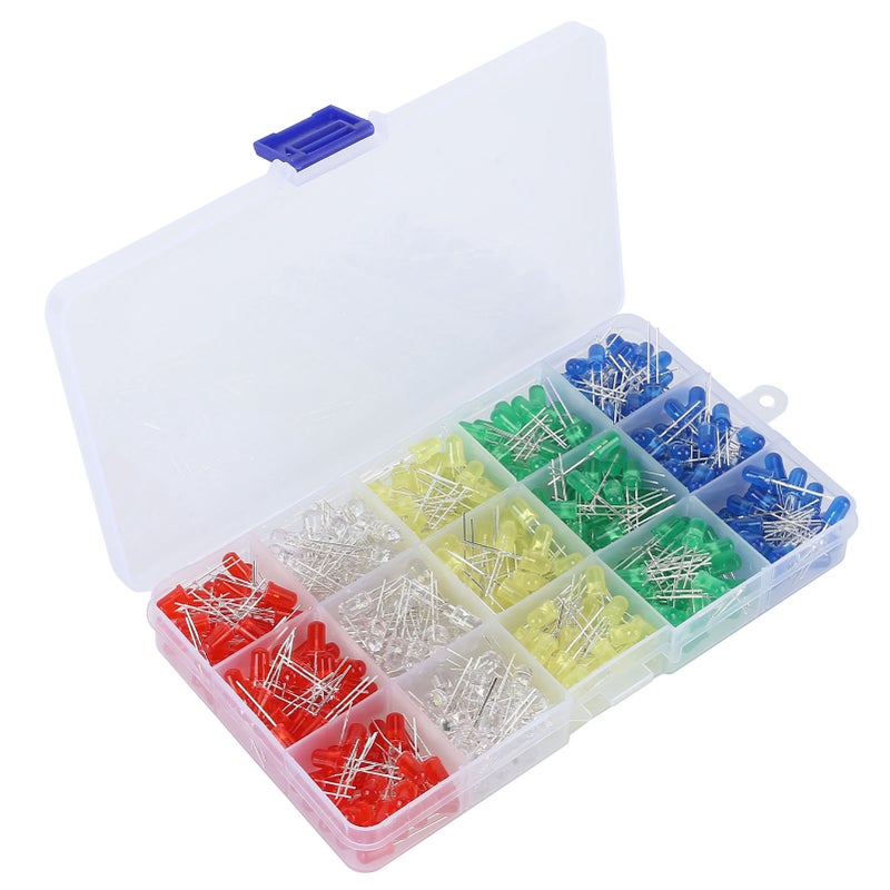 500Pcs Light Emitting Diode 5mm Colored LED Bulb Assortment Kit Electronic Component Indicator - Image 3