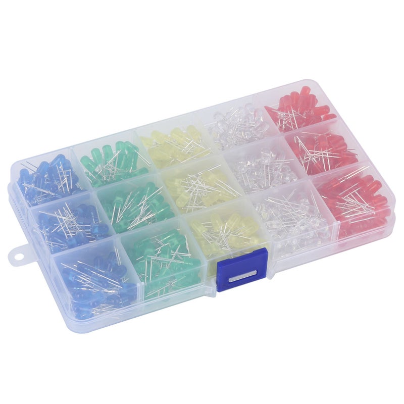 500Pcs Light Emitting Diode 5mm Colored LED Bulb Assortment Kit Electronic Component Indicator - Image 2