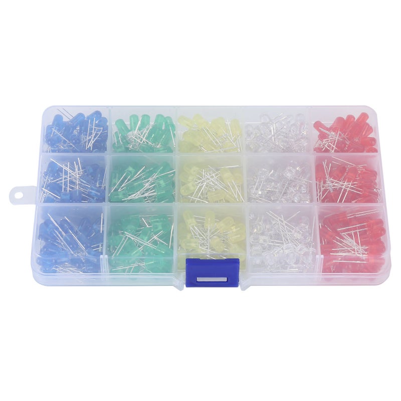 500Pcs Light Emitting Diode 5mm Colored LED Bulb Assortment Kit Electronic Component Indicator - Image 5
