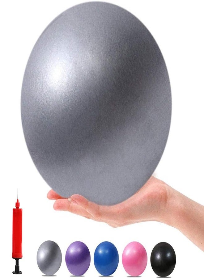 XIECCX Mini Yoga Balls 6 Inch Exercise Pilates Therapy Balance Micropore Ball Barre Equipment for Home Stability Training Physical Core Training with Pump(Grey) - Image 1
