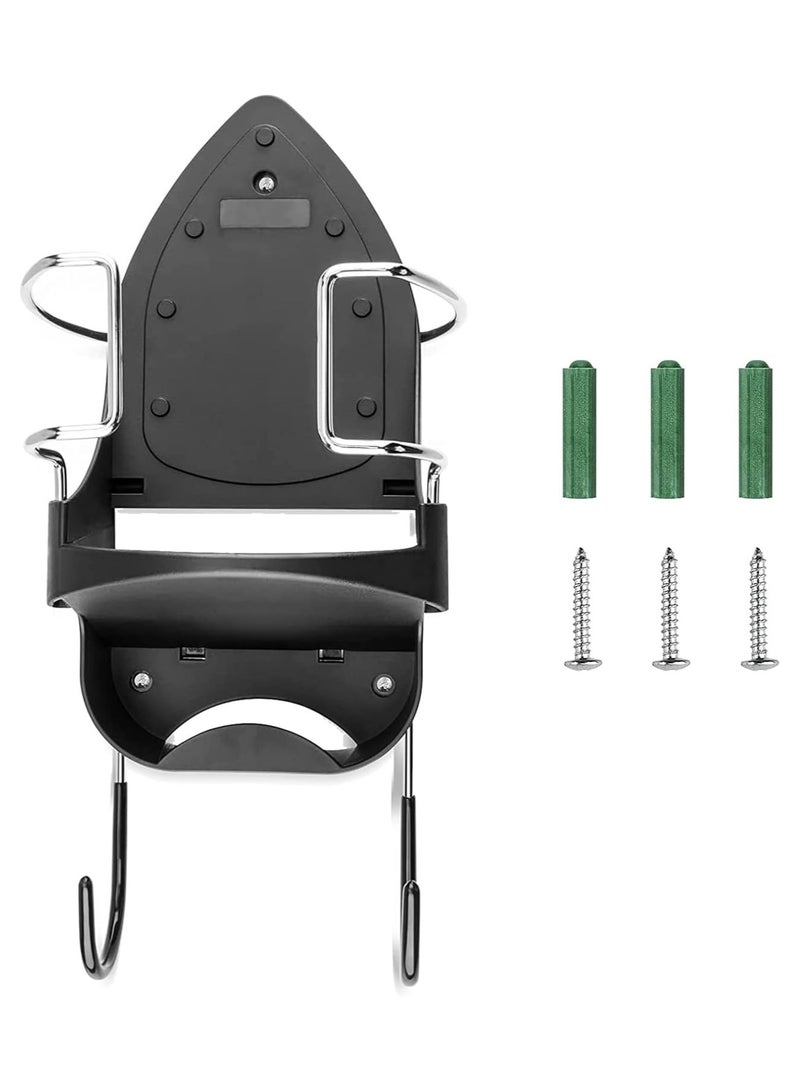 NANAO Ironing Board Hanger, 15 cm Width Wall Mount With Heat Resistant Iron Rack and Hooks for Home Bathroom - Image 1