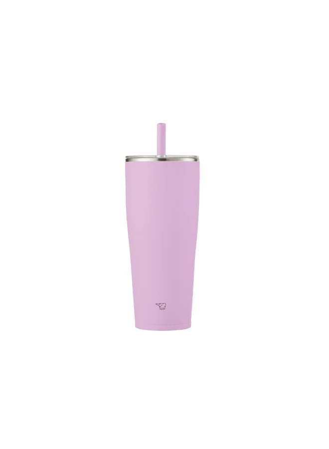 Zojirushi Zojirushi Stainless Steel Vacuum Insulated Tumbler with Straw 0.89L,Mauve Purple (Vm)