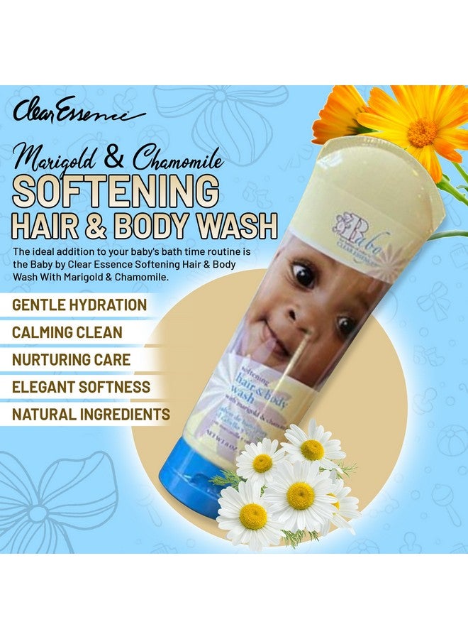 Clear Essence Baby Softening Hair & Body Wash with Marigold & Chamomile - 8 oz| Gentle Tear-Free Baby Wash for Delicate Skin & Hair | Nourishing Baby Bath Formula with Calendula for Ultimate Skin Care - Image 2