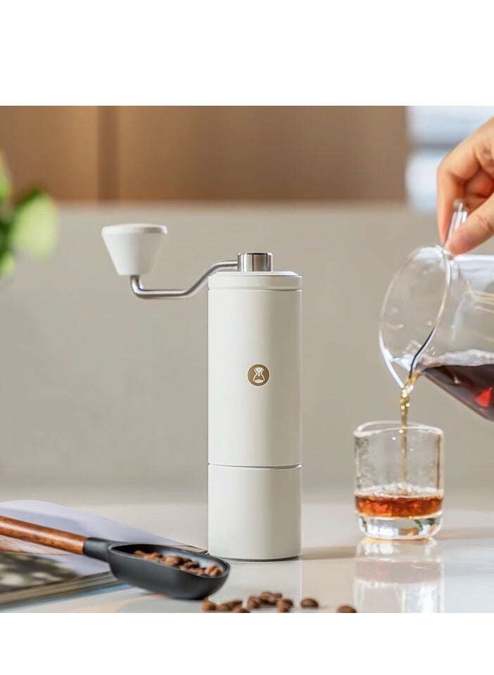 TIMEMORE C5 Manual Coffee Grinder – White, 42mm 7-Star Stainless Steel Burr, Adjustable Grind Settings, Portable Hand Crank Mill for Espresso, Pour Over, French Press - Image 2