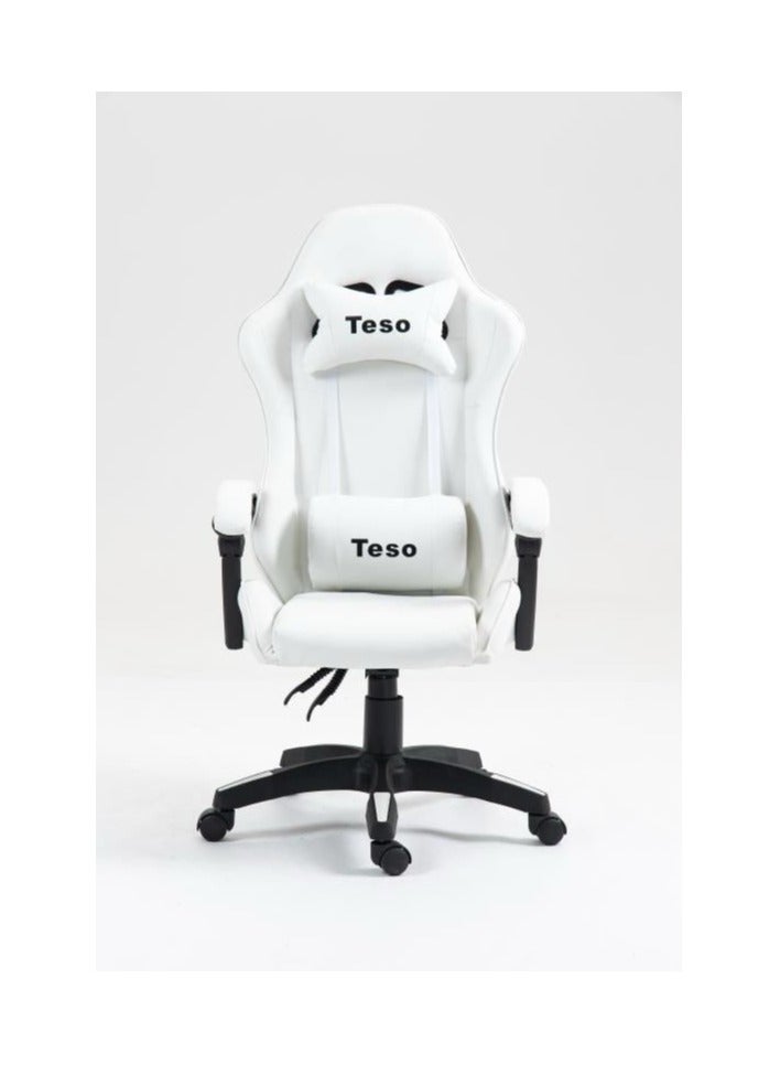Teso Gaming Chair Adjustable Computer Chair PC Office PU Leather High Back Lumbar Support
