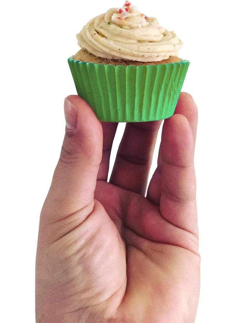 هابي هوم بطانات ورقية صغيرة للكب كيك مكونة من 300 قطعة، اكواب خبز،اكواب مافن ملونة للاستعمال مرة واحدة لحفلات اعياد الميلاد والزفاف، ورق مقاوم للدهون متعددالالوان - Image 3