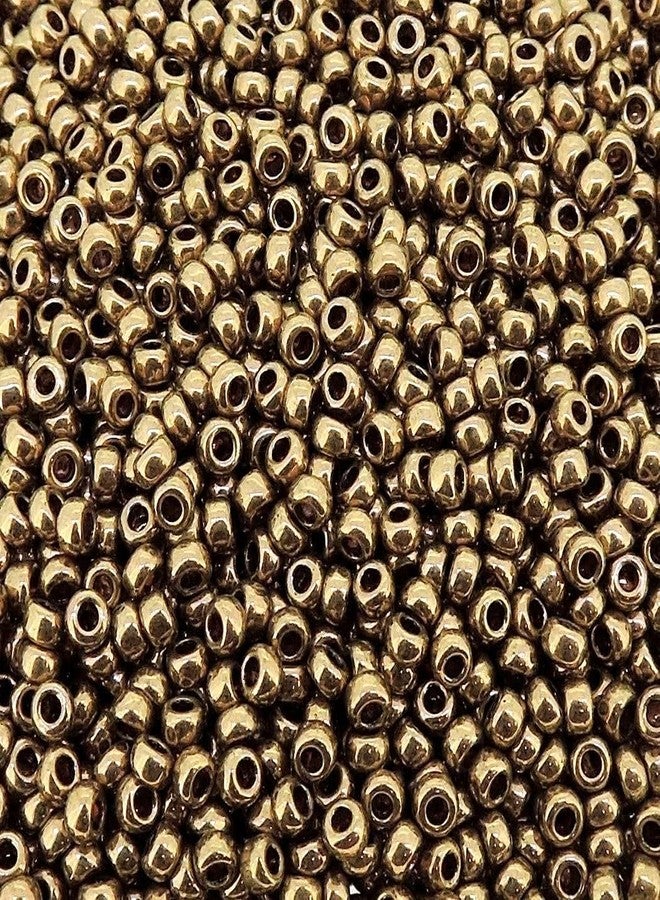 Miyuki Metallic Light Bronze Miyuki Japanese round rocailles glass seed beads 11/0 Approximately 24 gram 5 inch tube - Image 1