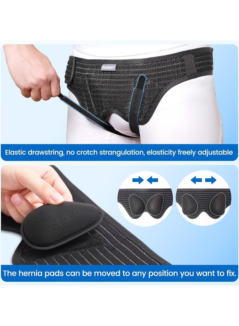 general Hernia Belt Truss for Men and Women - Hernia Support Brace for Single/Double Inguinal or Sports Hernia 2 Removable Compression Pads and Adjustable Groin Straps - Image 2