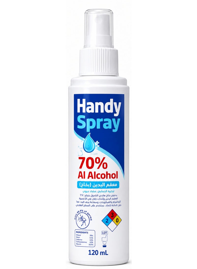Handy Pack Of 2 Handy Sanitizing Spray for Hands and Surfaces 120ml - Image 2