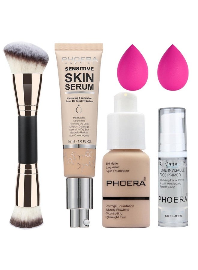 Hilareco PHOERA Foundation Full Coverage,and 2024 New PHOERA Foundation Makeup for Mature Skin, Wrinkles Matte Natural Finish for a Flawless Complexion with Medium Coverage (102+N02/Nude+Nude) - Image 1