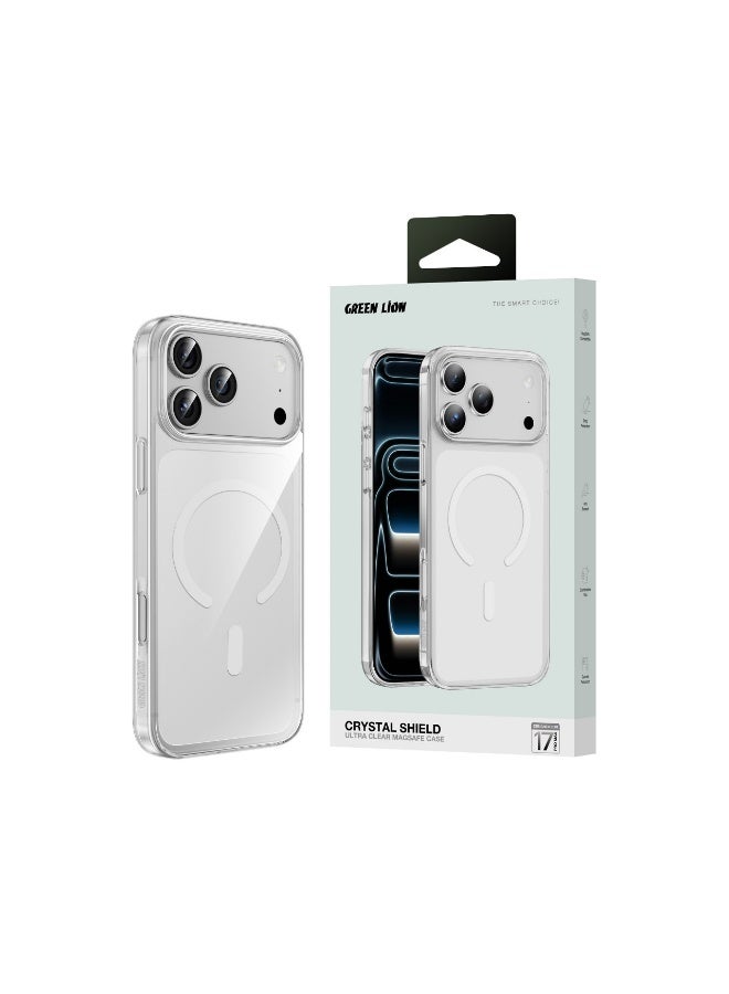 GREEN LION iPhone 17 Pro Max Crystal Shield Ultra Clear MagSafe Case / Anti Scratch / Camera Protection / Comfortable Grip / Drop Protection - Clear - Image 1