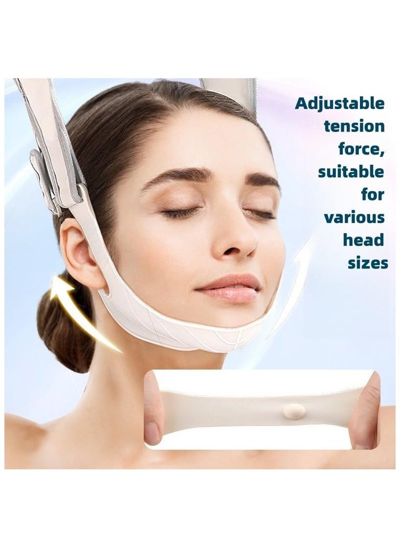 V Line Face Tape Face Strap, Soft Silicone Chin Strap for Women and Men, Face Lifting Belt,  Face Slimmer, Contouring and Tightening Elastic Strap for Double Chin Reduction and Facial Massage - Image 4