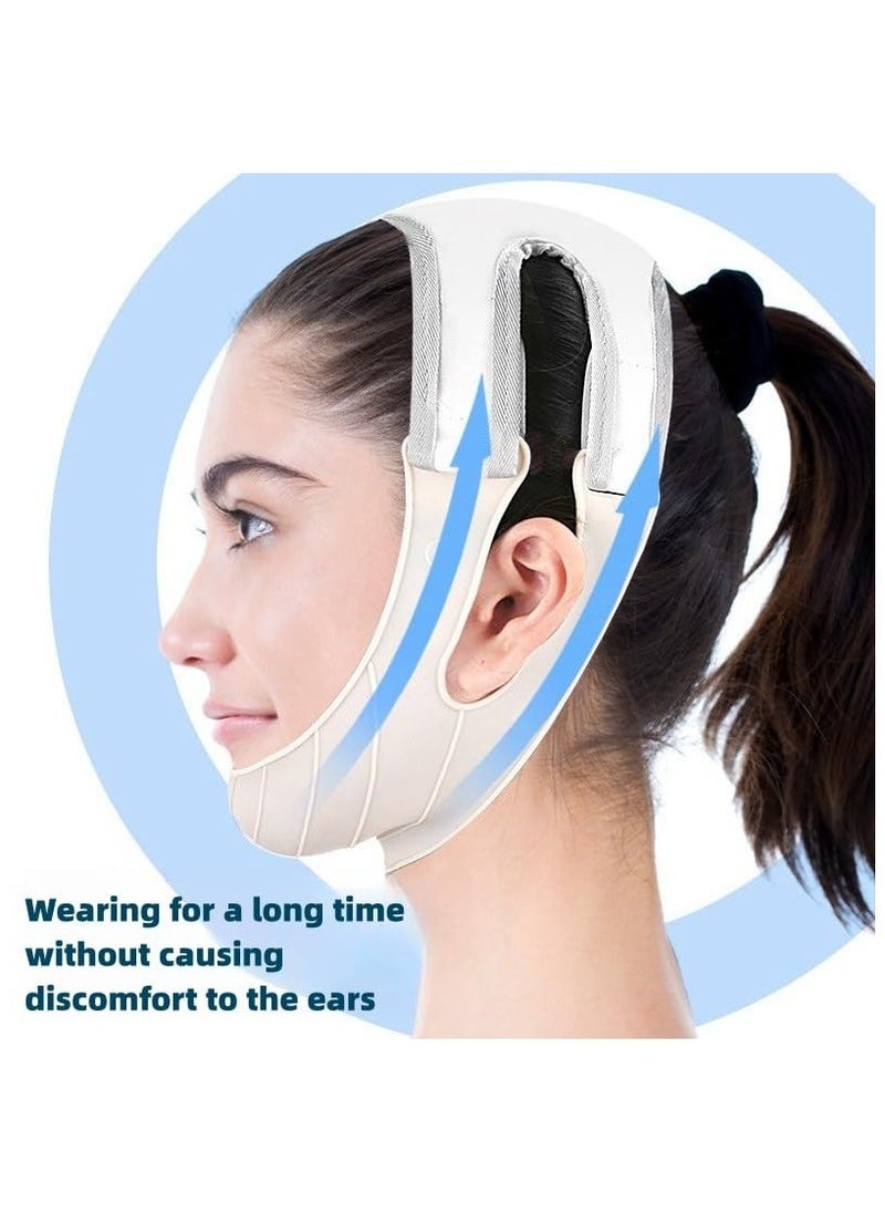 V Line Face Tape Face Strap, Soft Silicone Chin Strap for Women and Men, Face Lifting Belt,  Face Slimmer, Contouring and Tightening Elastic Strap for Double Chin Reduction and Facial Massage - Image 5