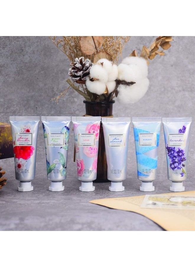 BODY & EARTH - Hand Cream, Hand Lotion, 12 Pcs Travel Size Hand Cream Gift Set for Women Dry Hands Moisturizing with Shea Butter Valentines Mini Hand Lotion Gift Set for Women - Image 1