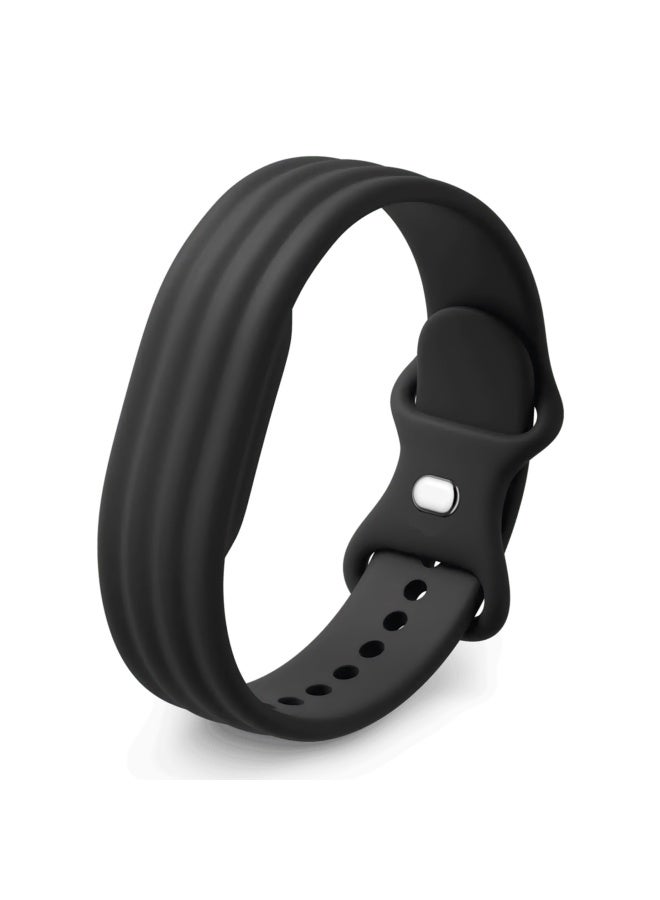 Google Fitbit Air Compatible Monochrome Sport Silicone Watch Band - Image 4