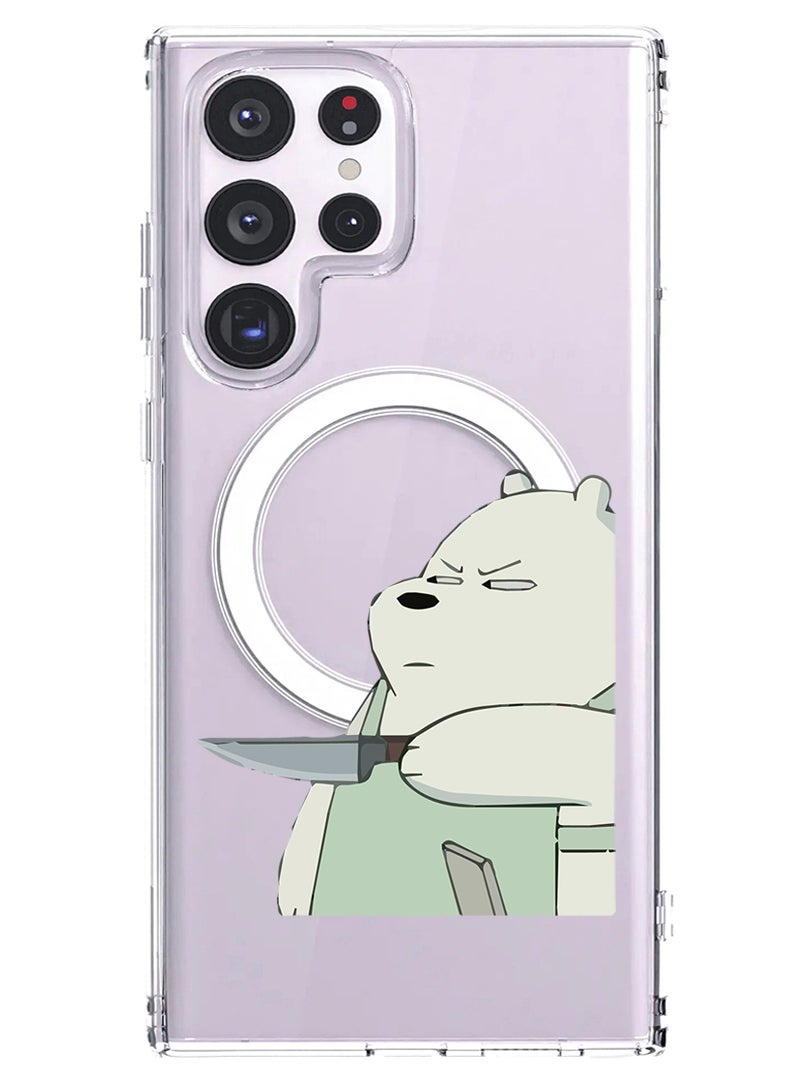 Theodor Magnetic Case for Samsung Galaxy S23 Ultra 6.8-inch Compatible with MagSafe Wireless Charging, Shockproof Phone Bumper Cover Dont touch my Bag - Image 1