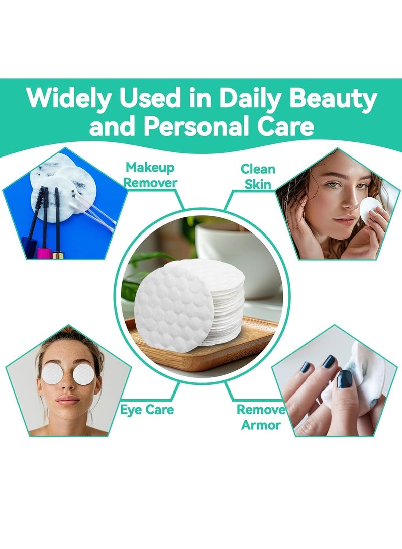 100 Cotton Round - Round Cotton Pads for Face, Eye Area, Makeup Remover, Cleansing, Exfoliation - Image 3