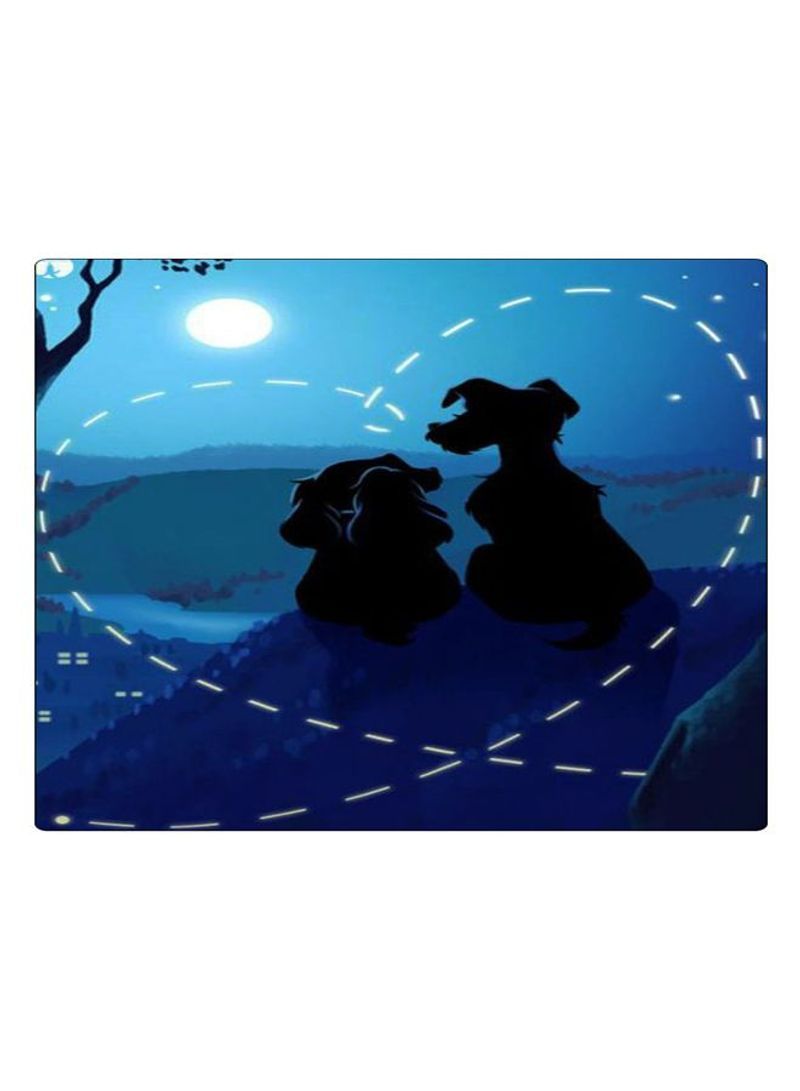 RKN Printed Anti-Slip Gaming Mouse Pad Blue/Black/White