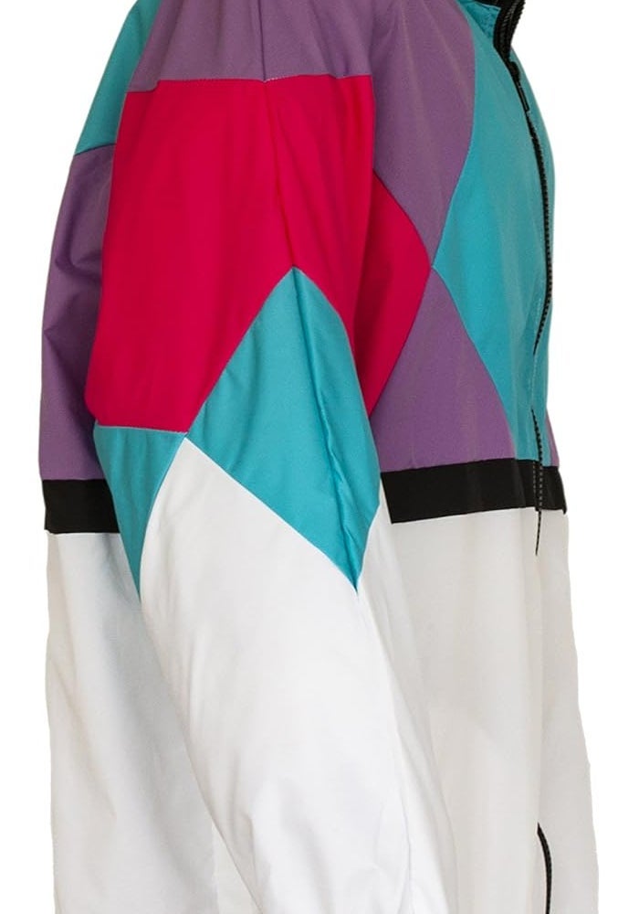 Funny Guy Mugs Retro Neon Windbreaker Jacket - 80s & 90s Style - Image 3