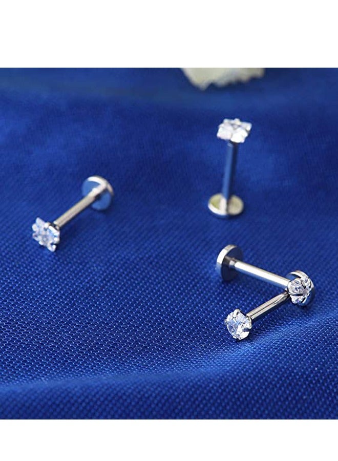 GUSGU 20 Pcs 16G Stainless Steel Labret Studs Lip Rings - Image 4