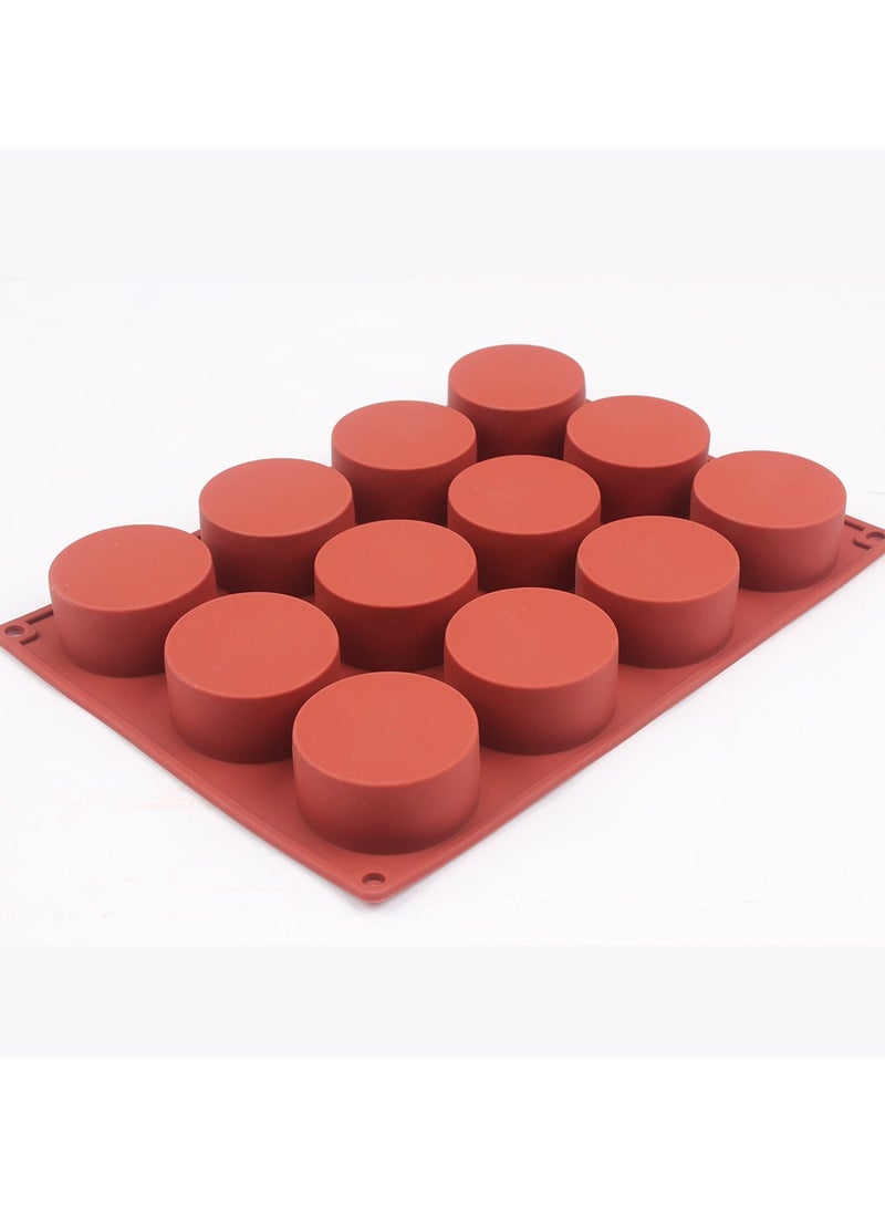 12 Hoels جولة سيليكون قالب الكعكة ، وتستخدم لصنع حلوى الشوكولاته هش الآيس كريم حلوى جيلي قالب الكعكة - Image 4