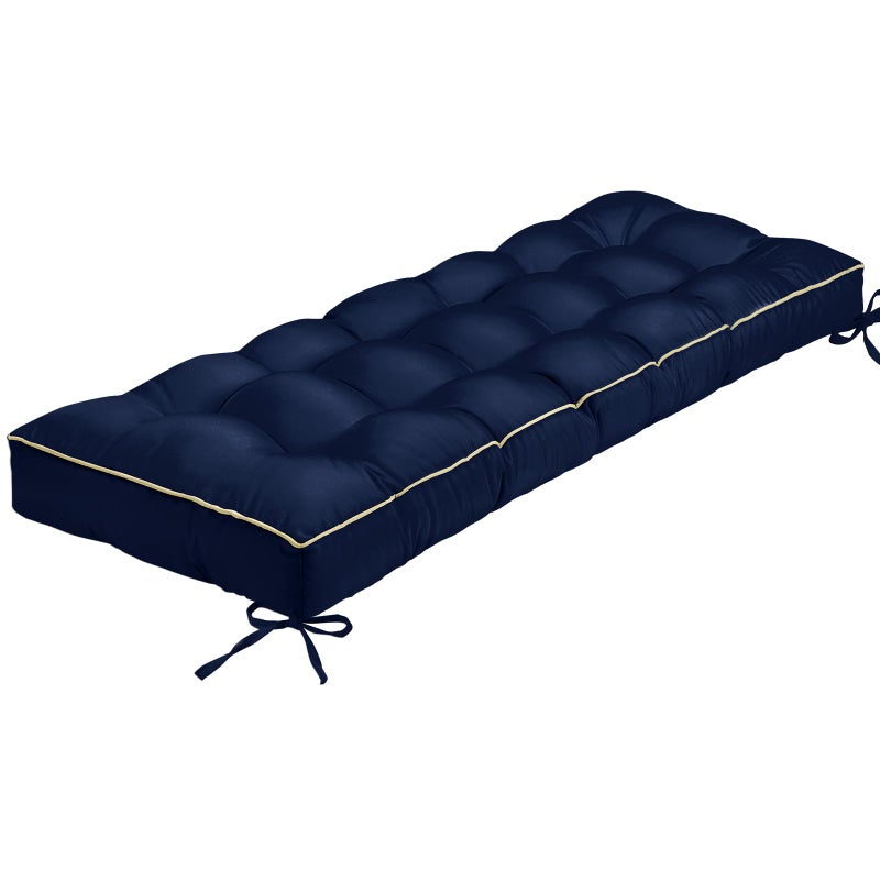TaiBest Outdoor Bench Cushion, Tufted Patio Seat Pad for Garden Bench, Porch Swing, Indoor/Outoor Furniture (Blue, 48X18X4 inch) - Image 1