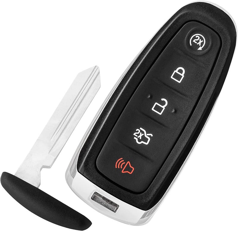 Rubik 5 Buttons Uncut key Cover for Ford Edge Escape Explorer Focus Flex Taurus Fusion Lincoln MKS MKT MKX CMX Navigator, Replacement Car Remote Control Key Fob Shell Case - Image 1