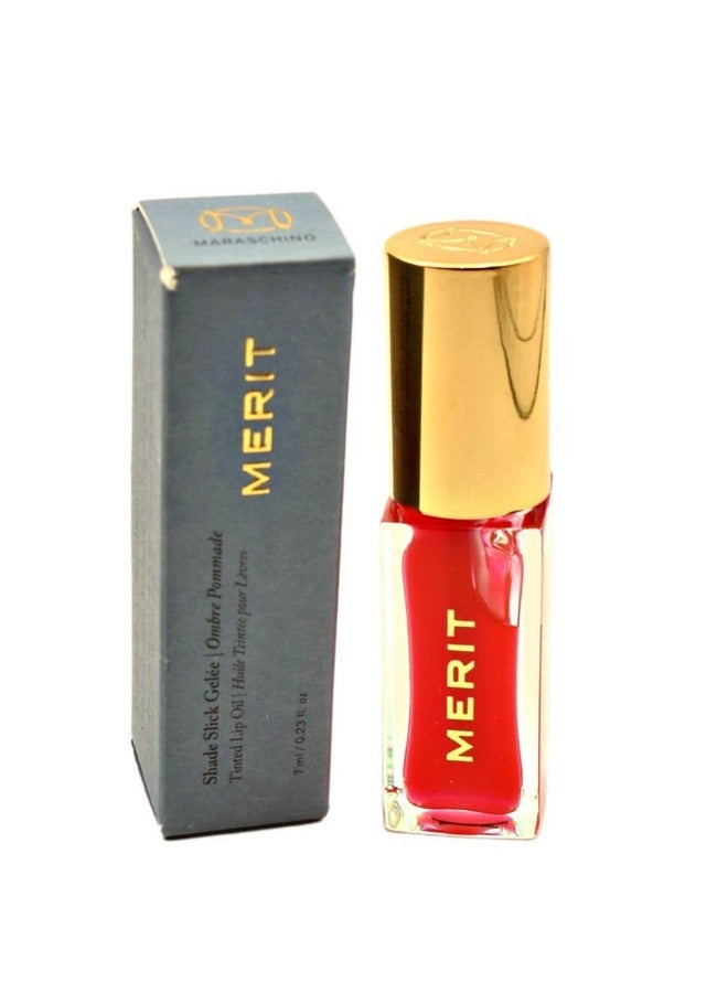 MERIT Shade Slick Gelée Sheer Tinted Lip Oil Maraschino - Image 1