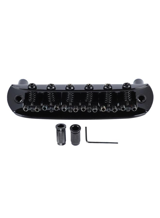 Electric Guitar Bridge with Tailpiece Roller Saddle Vibrational Transferring Guitar String Bridge for Jaguar