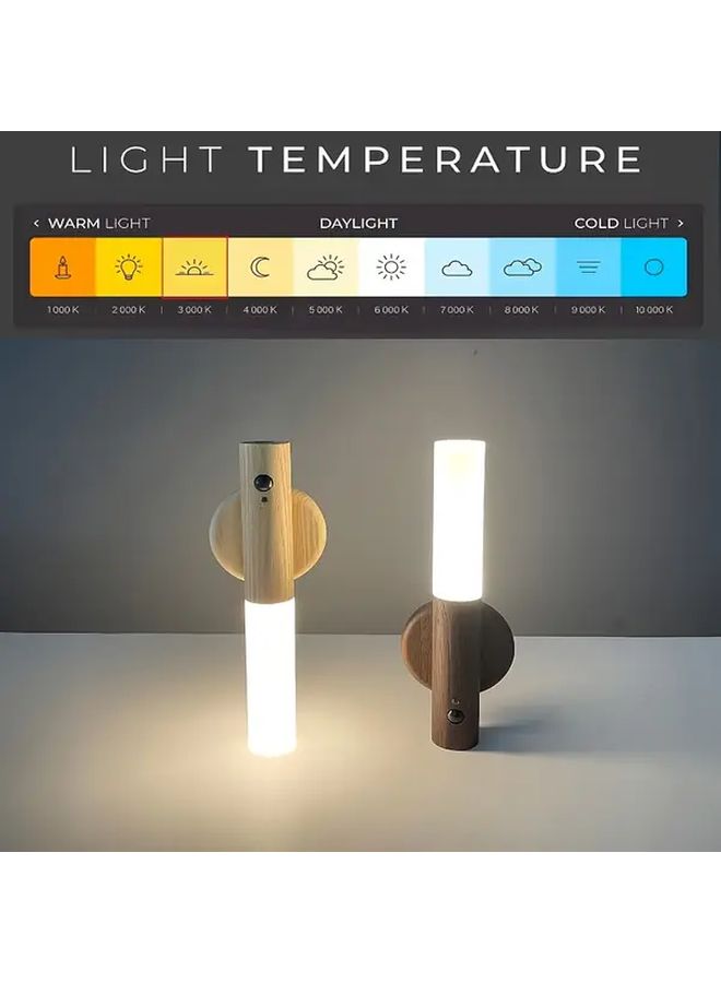 مصباح ليلي يعمل بالحركة يعمل بالطاقة عبر USB، سطوع قابل للتعديل، ضوء دافئ، قاعدة مربعة - Image 5