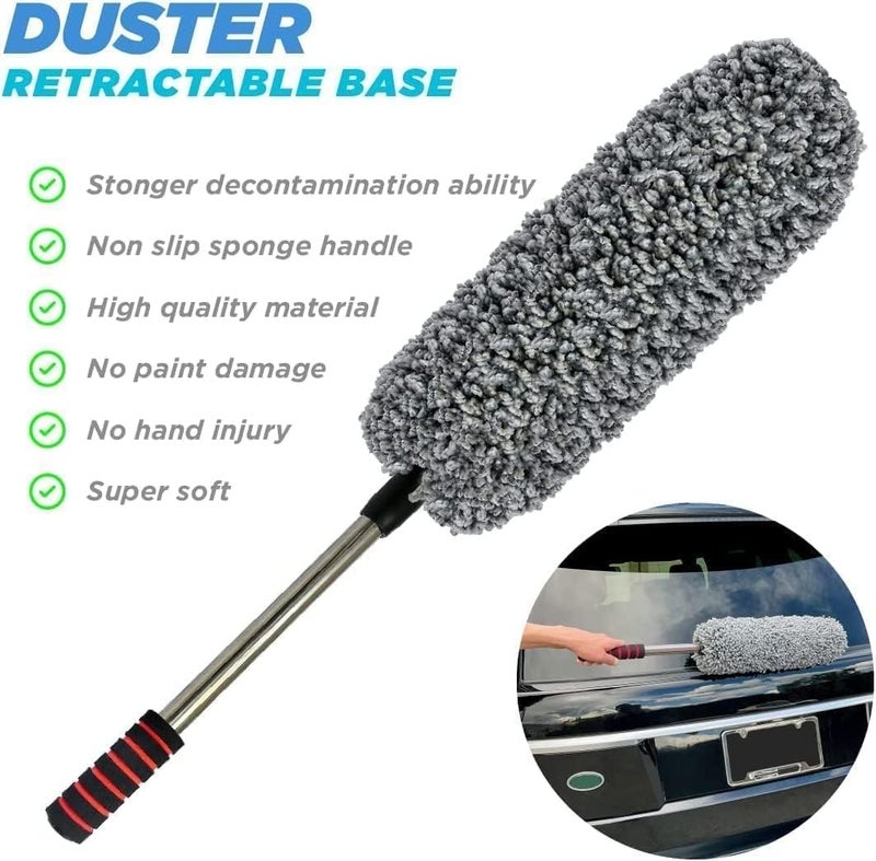 TRENDORA Car Duster Kit – Microfiber Brush for Exterior and Interior, Detail Brush, Lint and Scratch Free, Duster for Truck, SUV, RV and Motorcycle - Image 5
