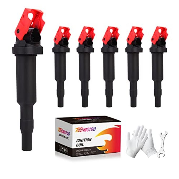 Pack Of 6 Ignition Coil Pack Compatible With Bmw 325Ci 330Ci 335I 525I 528I 530I 535I 545I 745Li X3 X5 M5 M6 Z4 Mini Cooper Replacement 0221504470 Uf592 Uf571 12137594937 12137562744