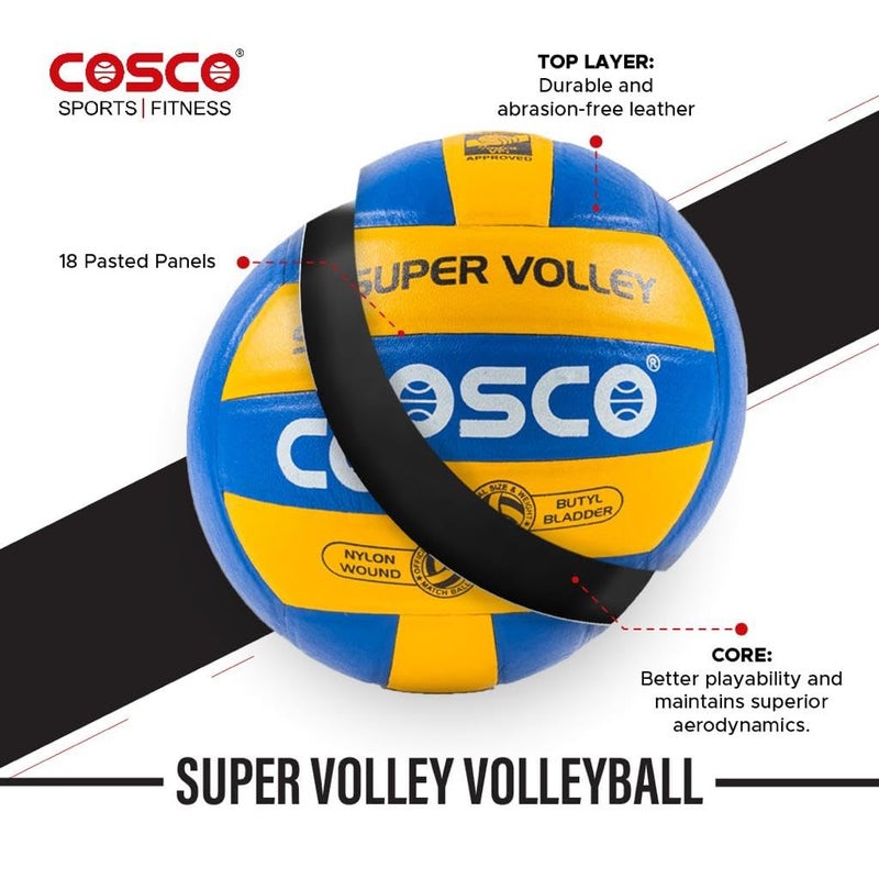 COSCO Super Volley Volleyball, Size 4 (Multicolour) (15002) - Image 3