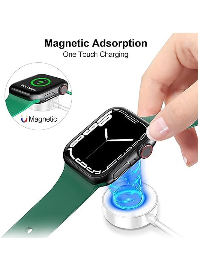 Gecomo Magnetic Charging Cable for Apple Watch Charger, Smart Charger Dock, Magnetic Wireless Charging Compatible with iWatch Series Ultra/10/9/8/7/6/SE/5/4/3/2 (White) - Image 4
