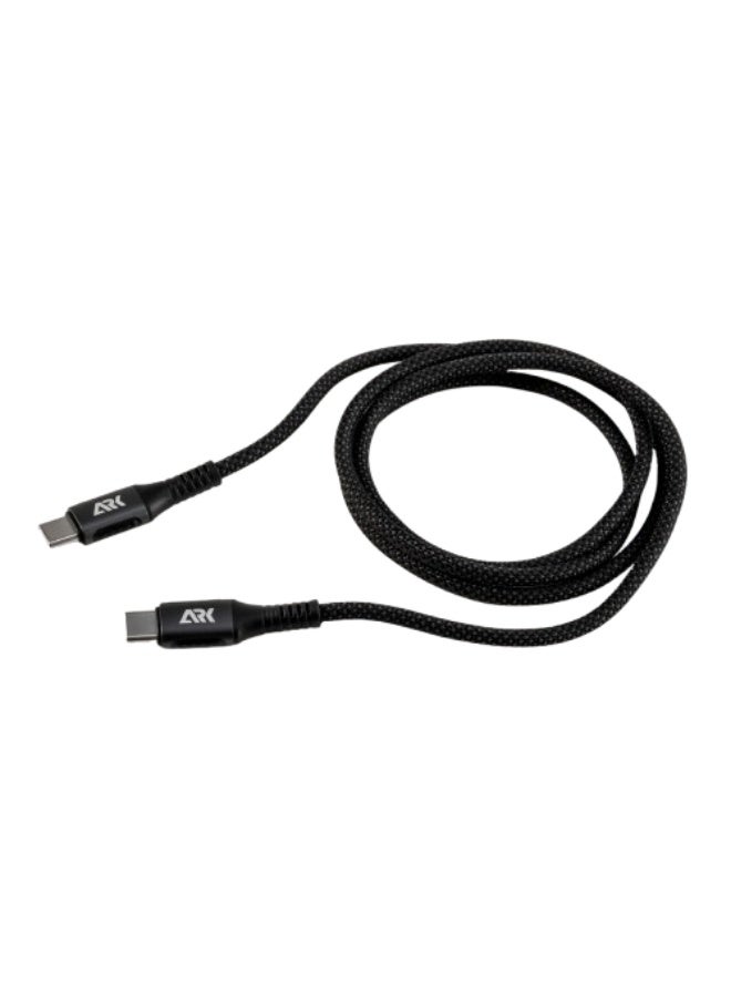 ARKTechno-C2C6001 60W Aluminium Data Cable | Type-C to Type-C Fast Charging Cable | 1M Durable Braided Cord with German Technology | Quick Charge 3.0 Support | Safe & Efficient Power Delivery - Image 3