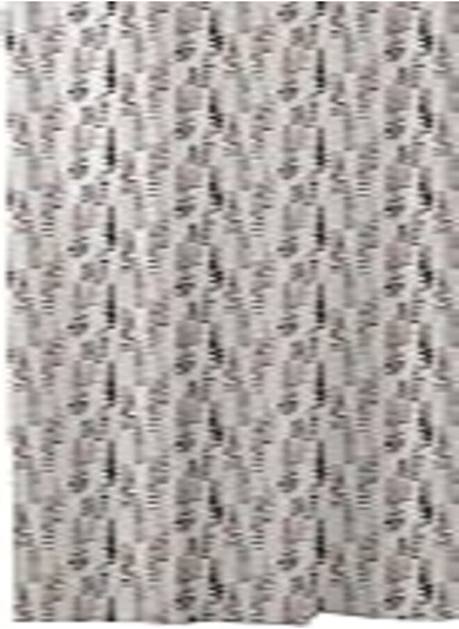 Naguib Selim NAGIUB SELIM CURTAINS HOUSE Linen Velvet Sabia Curtains-Modern Multi Colour Sheer Design-Steel Grommets -1 Piece 140W X 280L CM -513(5) 