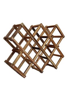 LINGWEI Wooden 10 bottle Wine Storage Rack  - Image 2