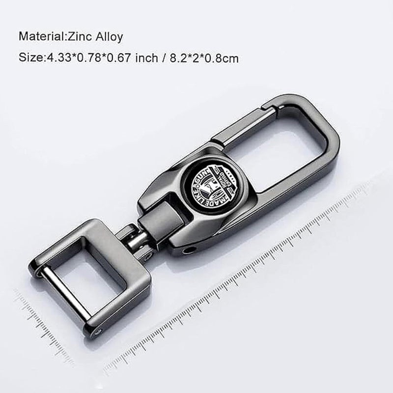 Maple Premium Leather & Metal Keychain Compatible with Royal Enfield/Bullet/Bike/Car Stylish KeyRing Hook Antique Made Like Gun for Men Women - Image 4