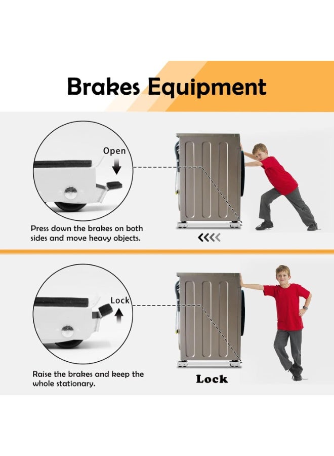 Extendable Heavy Duty Appliance Roller Base with Locking Wheels for Washing Machine Dryer Refrigerator Furniture and Home Appliances High Load Capacity - Image 2