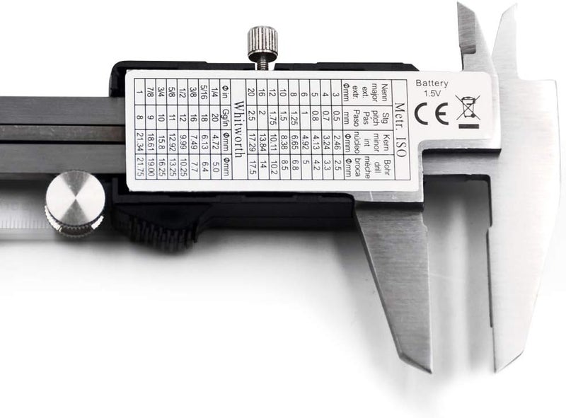 Oudtinx Electronic Digital Caliper Stainless Steel Body with Large LCD Screen | 0-6 Inches | Inch/Millimeter Conversion - Image 4