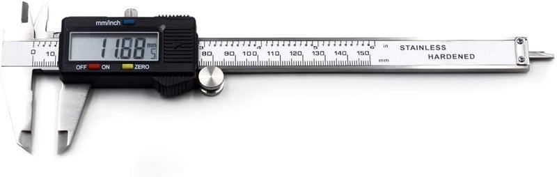 Oudtinx Electronic Digital Caliper Stainless Steel Body with Large LCD Screen | 0-6 Inches | Inch/Millimeter Conversion - Image 2