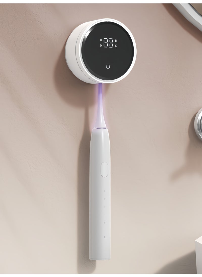 Generic UV Toothbrush Sanitizer Cleaner Wall Mount,Bathroom Toothbrush Holder/Rechargeable/No Drilling/Easy to Clean,for Electric and Manual Toothbrush  - Image 1