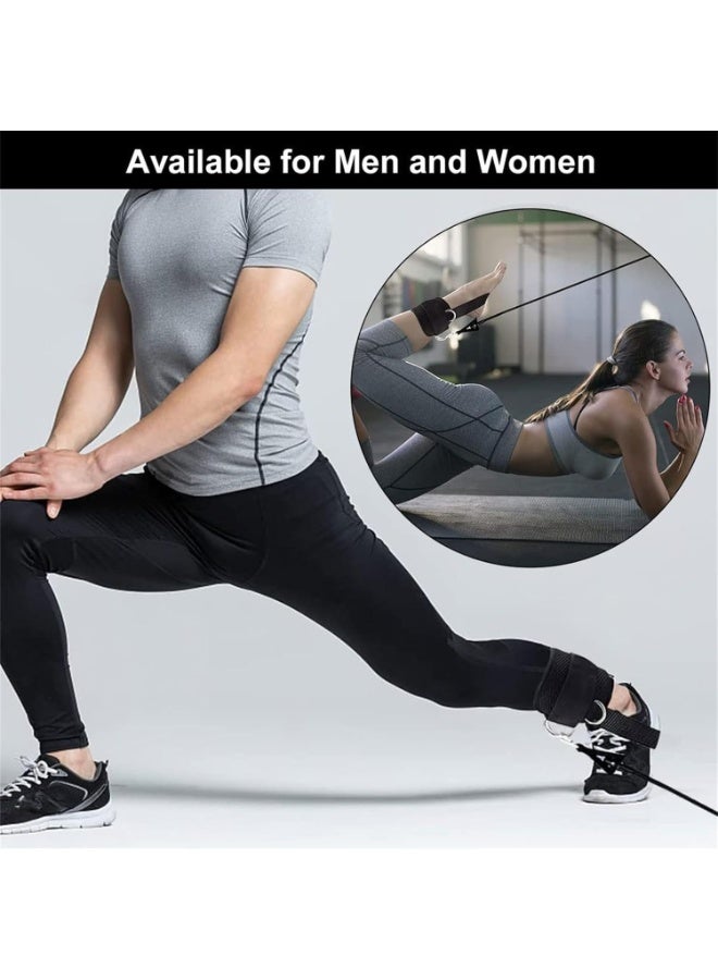 Gonice 1 Pair Ankle Straps, Ankle Cuffs, D-Ring Ankle Cuffs for Cable Machines, Comfortable Workout Ankle Belt, Adjustable Padded Work Out Cuffs for Kickback, Glute Workout, Leg Extension, Black  - Image 5