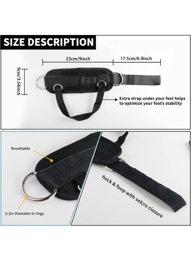 Gonice 1 Pair Ankle Straps, Ankle Cuffs, D-Ring Ankle Cuffs for Cable Machines, Comfortable Workout Ankle Belt, Adjustable Padded Work Out Cuffs for Kickback, Glute Workout, Leg Extension, Black  - Image 3